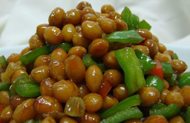 青椒炒黄豆